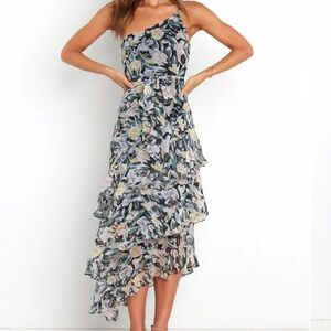 Petal & Pup Amren Dress One Shoulder Floral